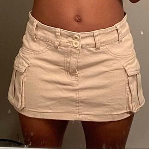 SHEIN Denim khaki skirt